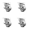 Service Caster 3 Inch Semi Steel Cast Iron Wheel Swivel Top Plate Caster Set with Brake SCC SCC-20S314-SSS-TLB-TP3-4 - alternate 1